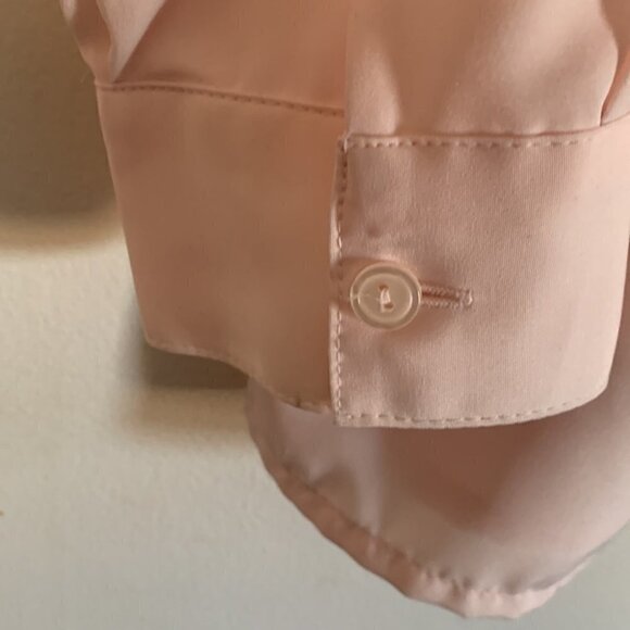 Vintage 80’s Fairset Ballet Pink Pleated Blouse with Detachable Pearls Korea - Picture 8 of 8